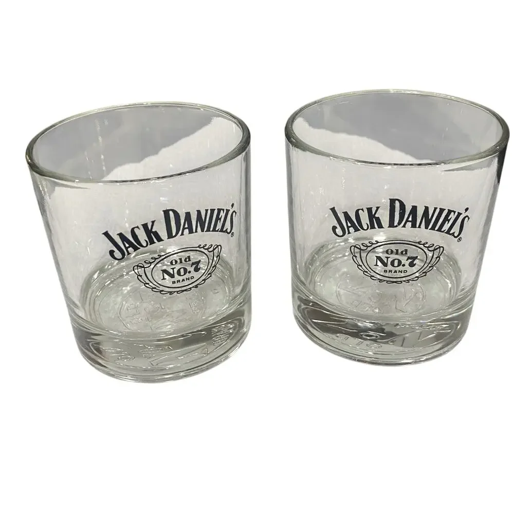 Set of 2 Jack Daniels Glasses Bourbon Whiskey Rocks Limited Edition